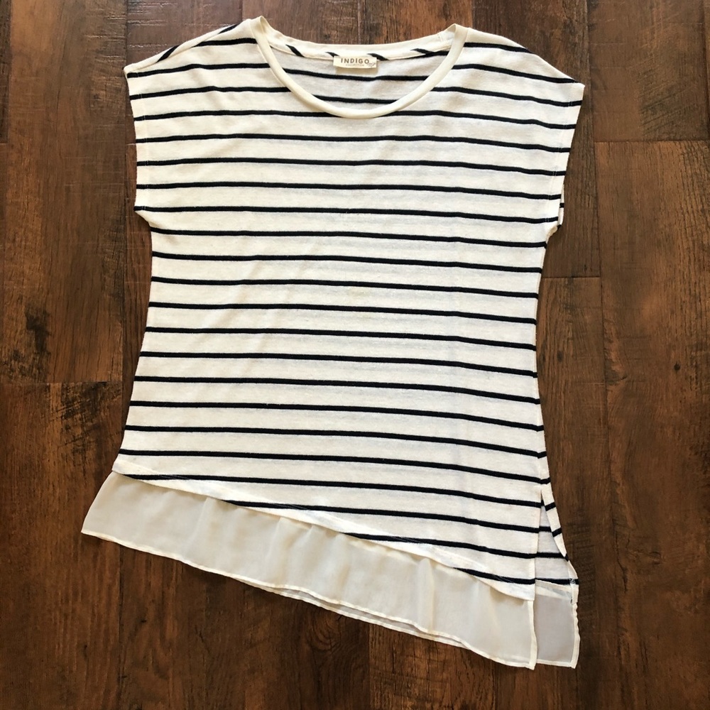 INDIGO asymmetrical tunic style sweater